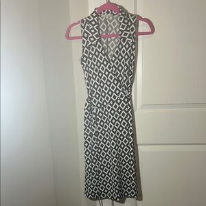 Moa Moa Black and White Sheath Midi Dress